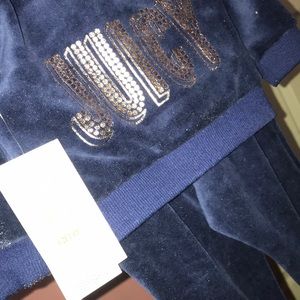 Juicy Couture Baby Jogging Suit (Navy Blue & Rose Gold)